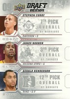 2009-10 Upper Deck Draft Edition Draft Class #DCHH Gerald Henderson/ James Harden/ Stephen Curry
