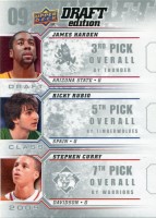 2009-10 Upper Deck Draft Edition Draft Class #DHRC James Harden/ Ricky Rubio/ Stephen Curry
