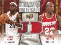 2009-10 Upper Deck Game Materials Dual #DGJD Clyde Drexler/ LeBron James