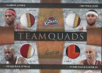2009-10 Absolute Memorabilia Team Quads TEAM Die Cut Materials Prime #7 LeBron James/Mo Williams/Shaquille O'Neal /Zydrunas Ilgauskas