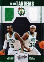 2009-10 Absolute Memorabilia Team Tandems Materials #2 Rajon Rondo / Paul Pierce