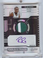 2009-10 Absolute Memorabilia Tools Of The Trade Materials Prime Black Signature Spectrum #16 Rajon Rondo