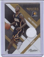2011-11 Prestige Prestigious Picks Materials Gold #10 Paul George