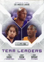 2010-11 Rookies And Stars Team Leaders #13 Pau Gasol/ Lamar Odom/ Kobe Bryant