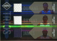 2010-11 Limited Trios Materials #5 Kevin Durant/ Kobe Bryant/ LeBron James