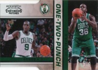 2010-11 Playoff Contenders Patches One-Two Punch Silver Die-Cut #1 Shaquille O'Neal / Rajon Rondo