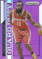 2013-14 Panini Prizm Guard Duty Purple Prizm Die-Cuts #6 James Harden