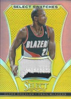 2013-14 Select Swatches Prizms Gold #24 Clyde Drexler