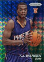 2014-15 Panini Prizm Prizms Blue And Green Mosaic #263 T.J. Warren