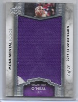 2014-15 Upper Deck Lettermen Monumental Logo Patches #MLSO Shaquille O'Neal