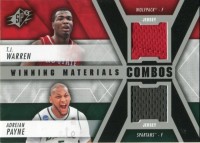 2014-15 SPx Winning Materials Combos #WM2WP Adreian Payne/T.J. Warren