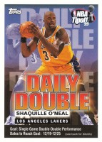1999-00 Topps Tip-Off Daily Double #SO2 Shaquille O'Neal 12/19 - 12/25