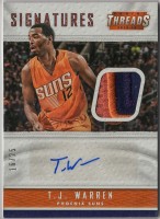 2015-16 Panini Threads Threads Signatures Prime #63 T.J. Warren